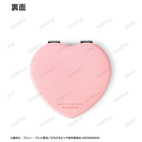 『ぴちぴちピッチ』モチーフ柄 ハート型折りたたみミラー【202506再販】